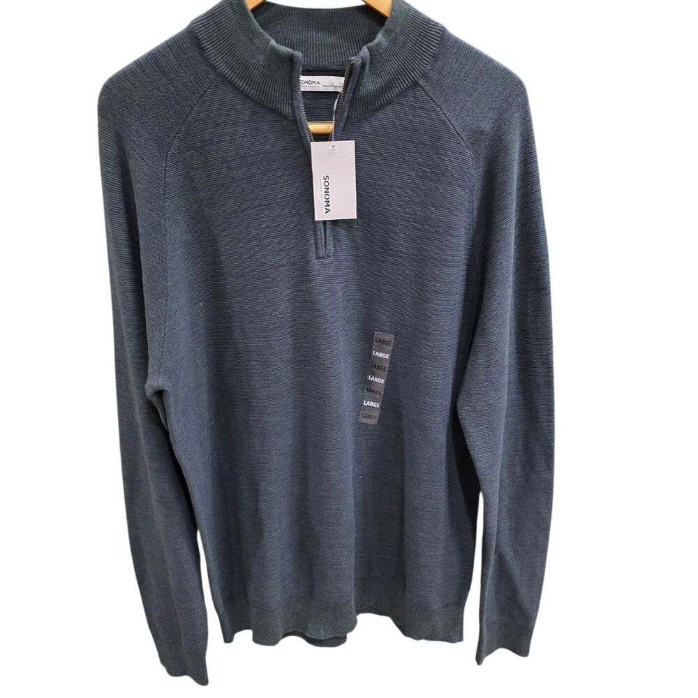 SONOMA Men’s 1/4 Quarter-Zip Sweater  Size Large NWT